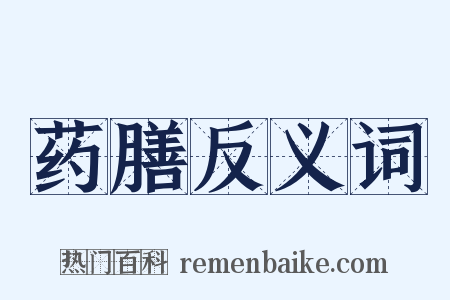 药膳反义词是什么意思的图片